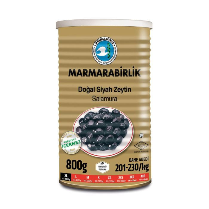 Marmarabirlik Schwarze Oliven Mega 800 Gr Aksa Supermark