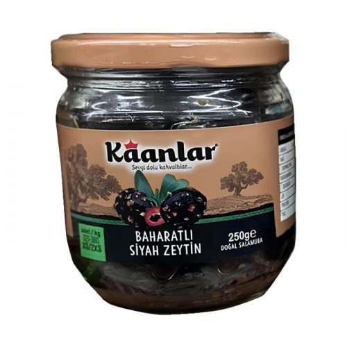 Kaanlar Schwarze Oliven (gewürzt) 250 gr 